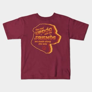 Retro Updog Joke - The Friends We Made Along the Way Kids T-Shirt